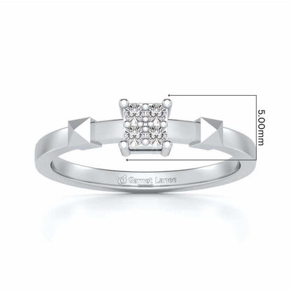 Addhya Silver Ring - White Gold - Image 5