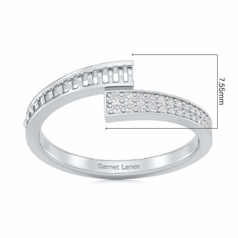 Hugsy Silver Ring - White Gold - Image 5
