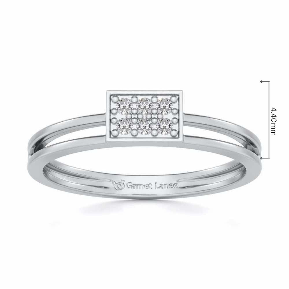 Conclave Silver Band Ring - White Gold - Image 5