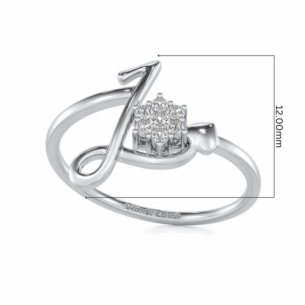 Bloom L Silver Ring - White Gold - Image 5