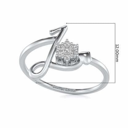 Bloom L Silver Ring - White Gold - Image 5