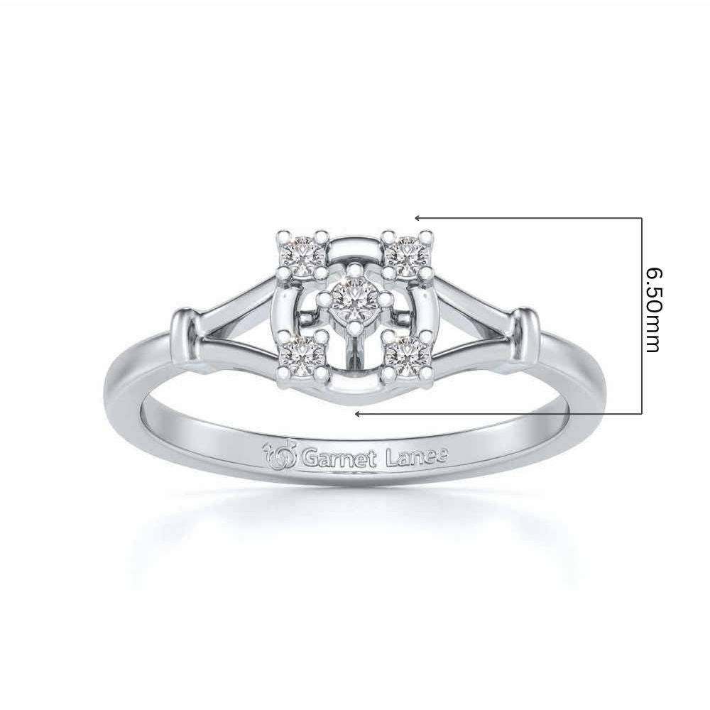 Bishakha Silver Ring - White Gold - Image 5