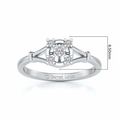 Bishakha Silver Ring - White Gold - Image 5