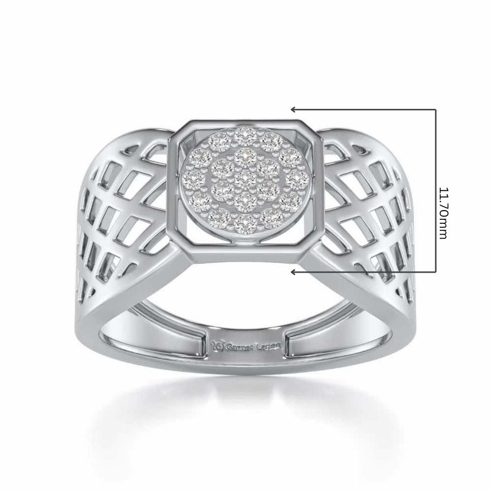 Assemble Silver Ring For Men - White Gold - Image 5