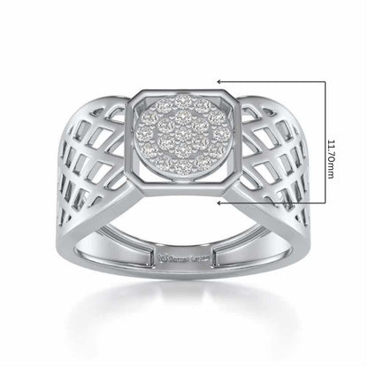 Assemble Silver Ring For Men - White Gold - Image 5