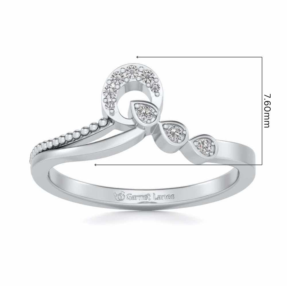 Forsythia Silver Ring - White Gold - Image 5