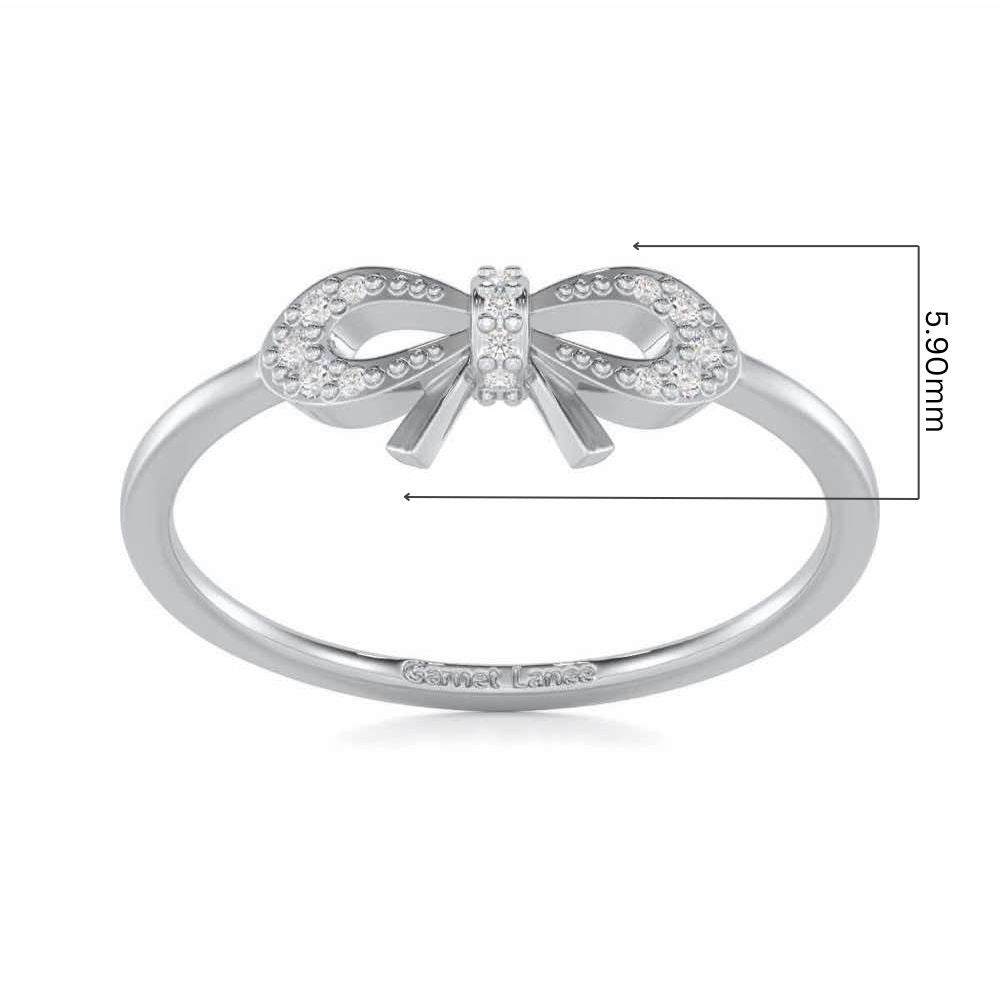 Dazzling Delight Silver Ring - White Gold - Image 5
