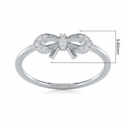 Dazzling Delight Silver Ring - White Gold - Image 5