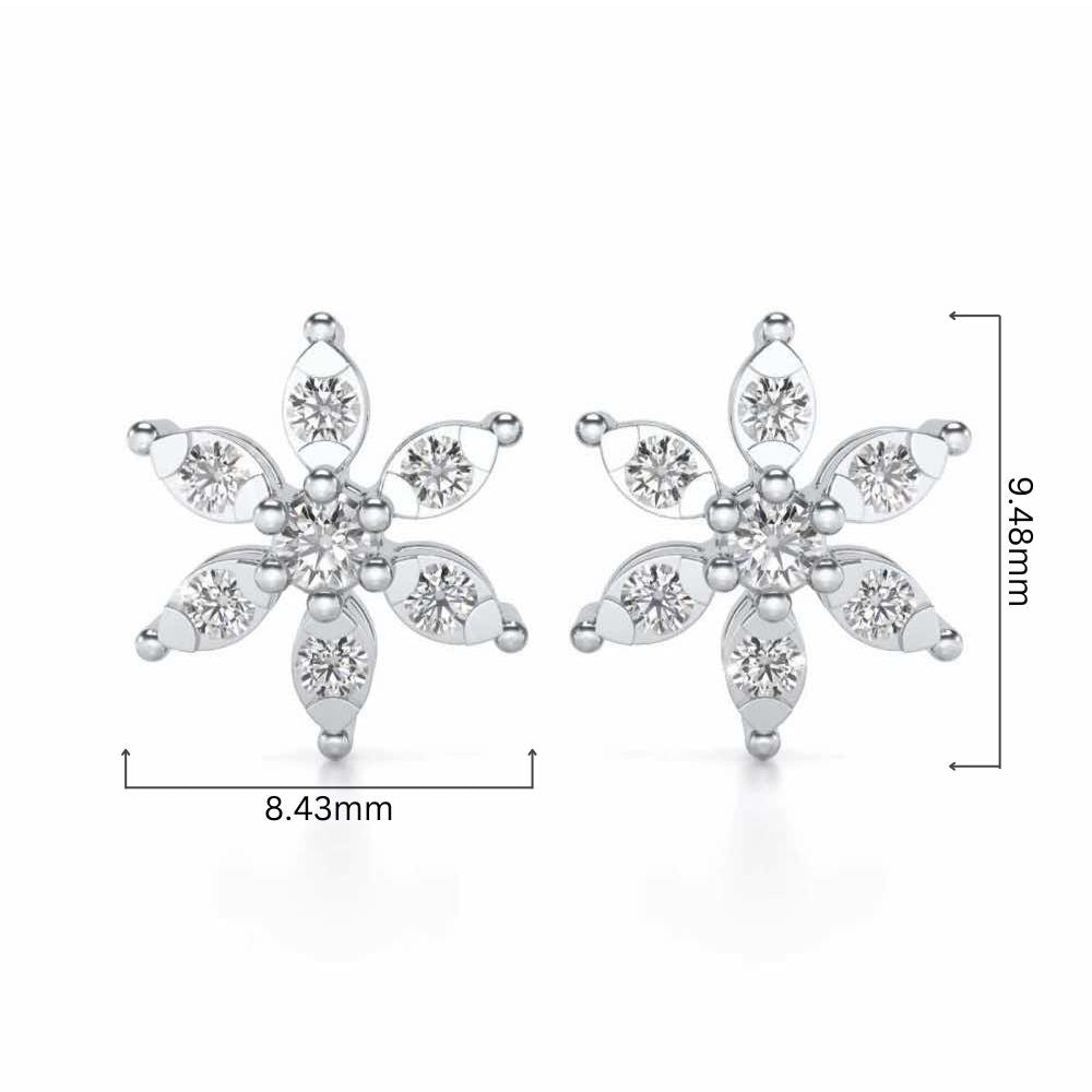 Bagesri Silver Earrings - White Gold - Image 4