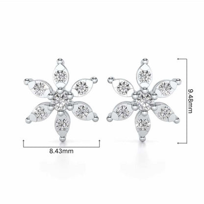 Bagesri Silver Earrings - White Gold - Image 4