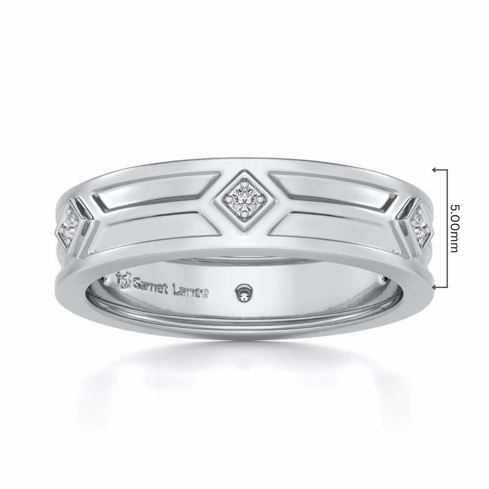 Bewitched Silver Band Ring - White Gold - Image 5