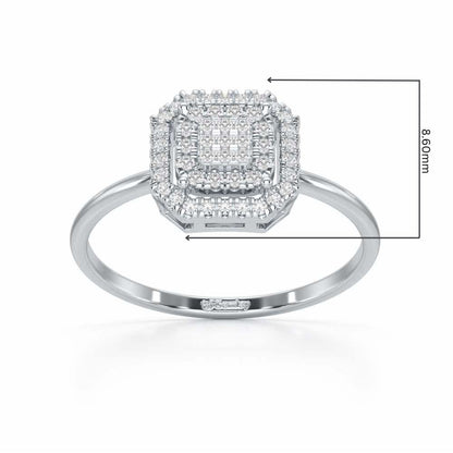 Syrina Glow Silver Ring - White Gold - Image 2