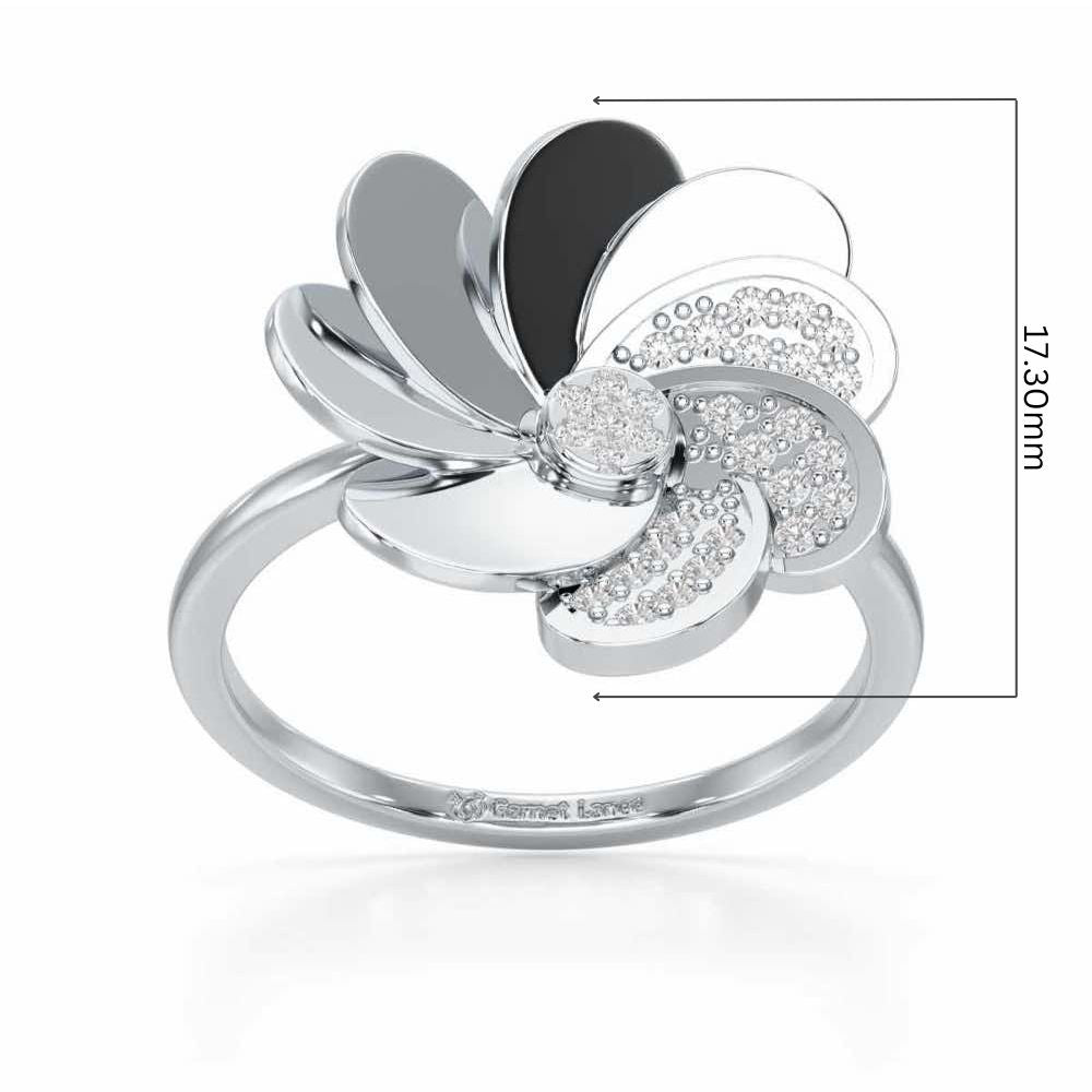 Glowing Flower Ring - White Gold - Image 5