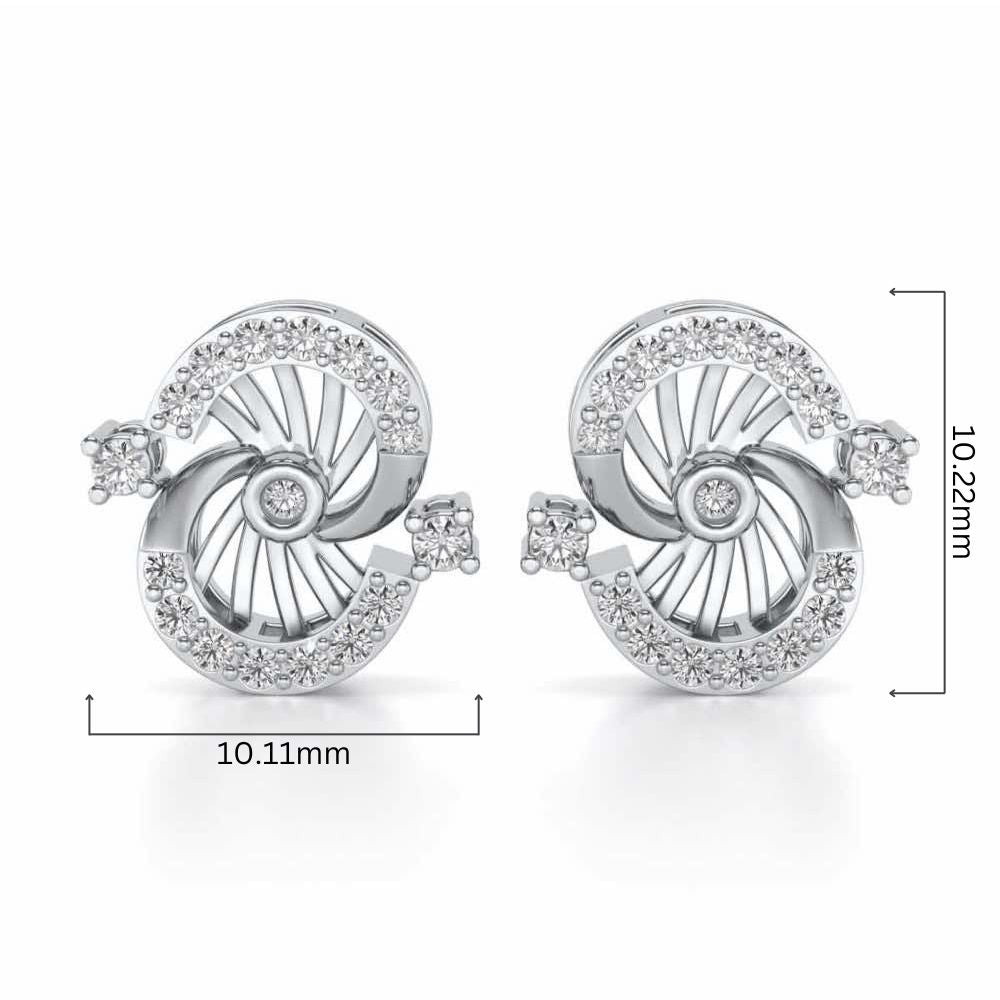 Aashni Silver Earrings - White Gold - Image 4