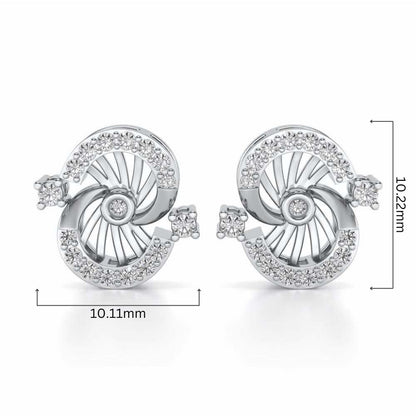 Aashni Silver Earrings - White Gold - Image 4