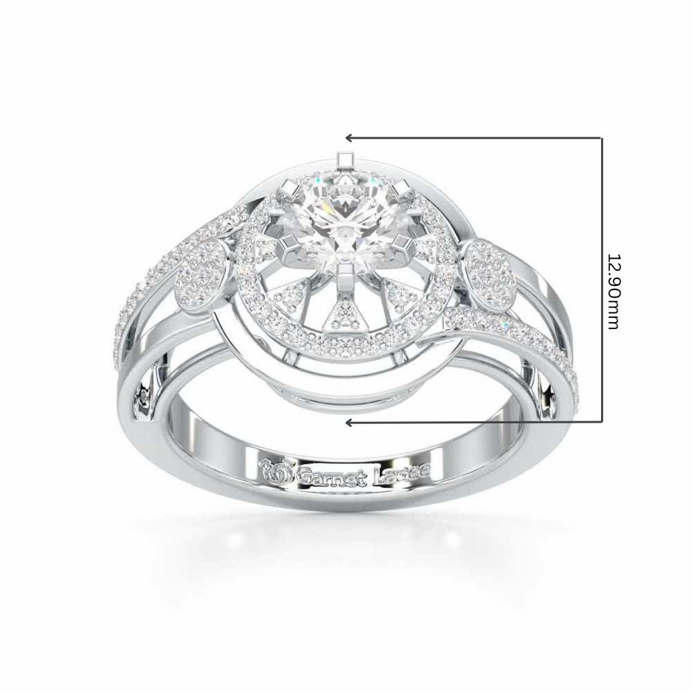 Delicate Luminescence Solitaire Ring - White Gold - Image 5
