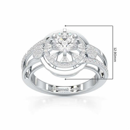 Delicate Luminescence Solitaire Ring - White Gold - Image 5