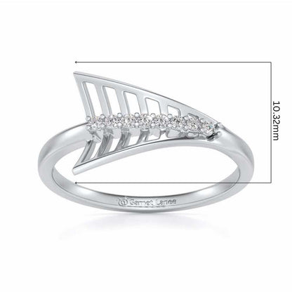 Airplane Silver Ring - White Gold - Image 5