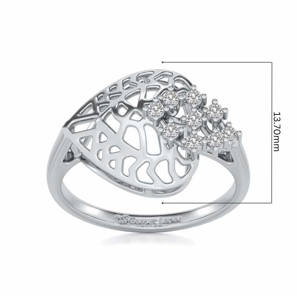 Alia Shine Silver Ring - White Gold - Image 5