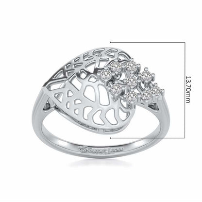 Alia Shine Silver Ring - White Gold - Image 5
