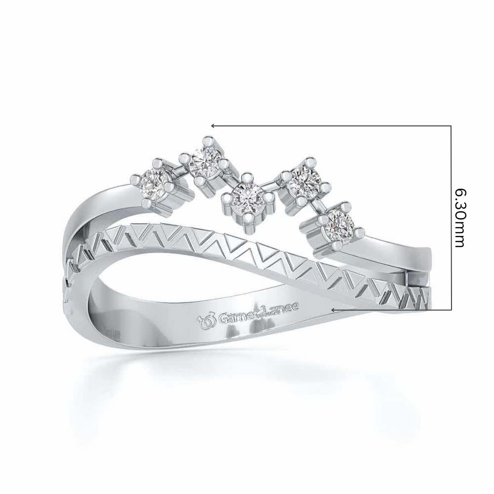 Twirl Magic Silver Ring - White Gold - Image 5