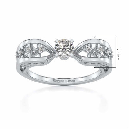 Nagma Solitaire Ring - White Gold - Image 5
