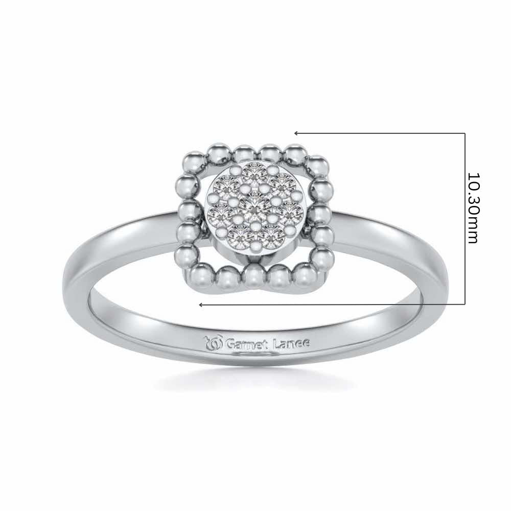 Gayatri Silver Ring - White Gold - Image 5