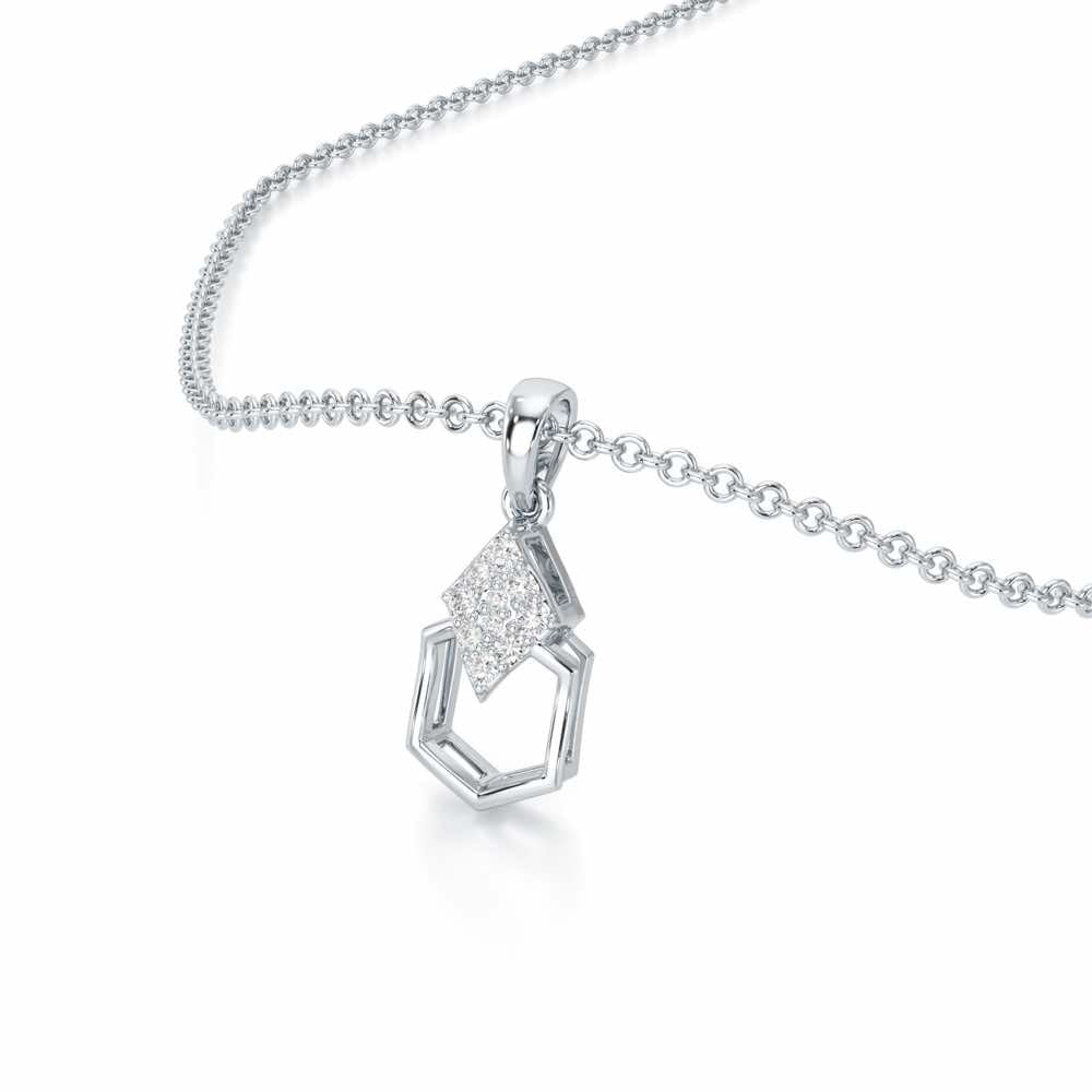 Silver Mist Silver Pendant - White Gold - Image 2