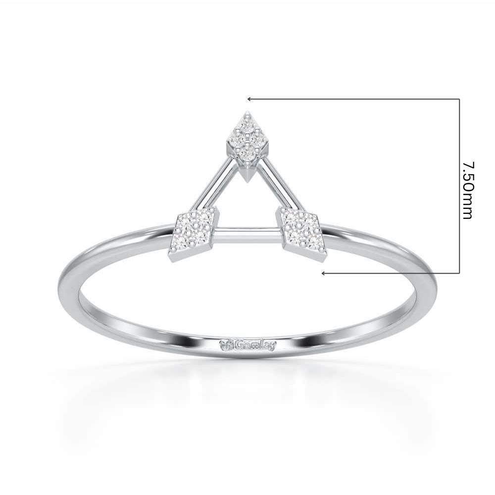 Airy Allure Silver Ring - White Gold - Image 5