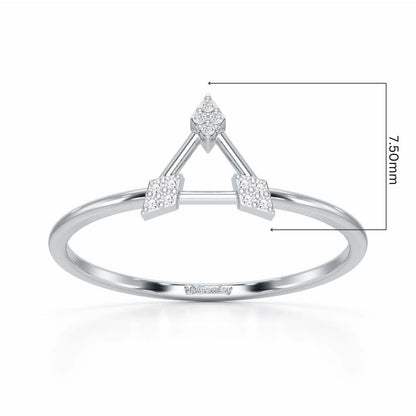 Airy Allure Silver Ring - White Gold - Image 5