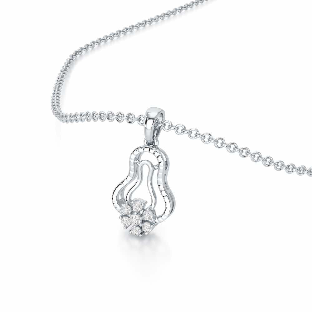 Pure Radiance Silver Pendant - White Gold - Image 2
