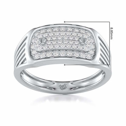 Pritish Silver Ring For Men - White Gold - Image 5
