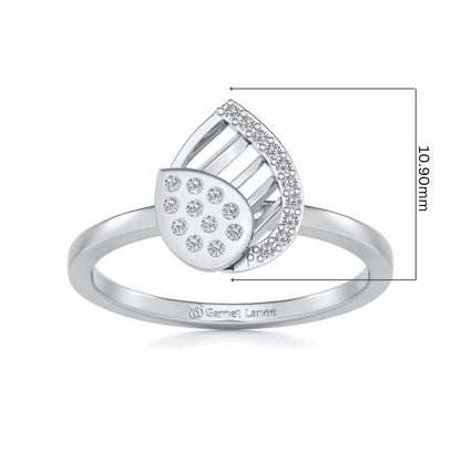 Naisha Silver Ring - White Gold - Image 5