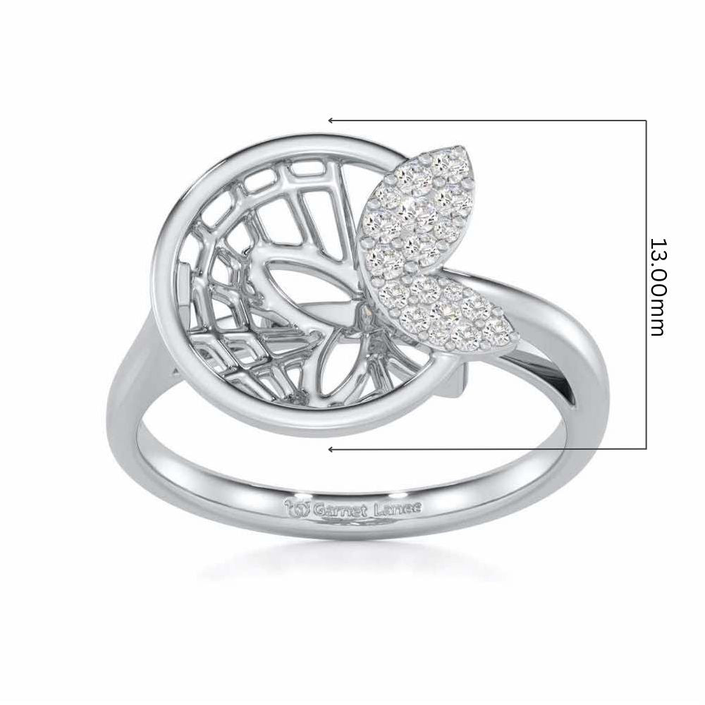 Flight Charm Silver Ring - White Gold - Image 5