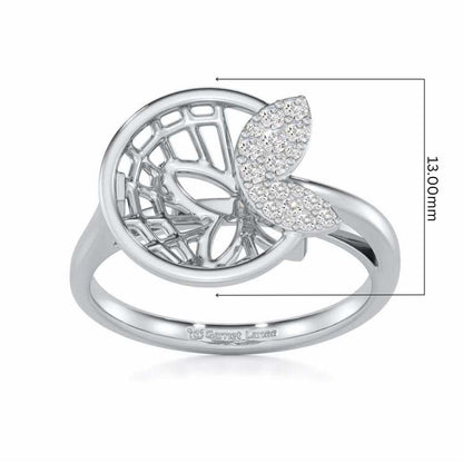 Flight Charm Silver Ring - White Gold - Image 5