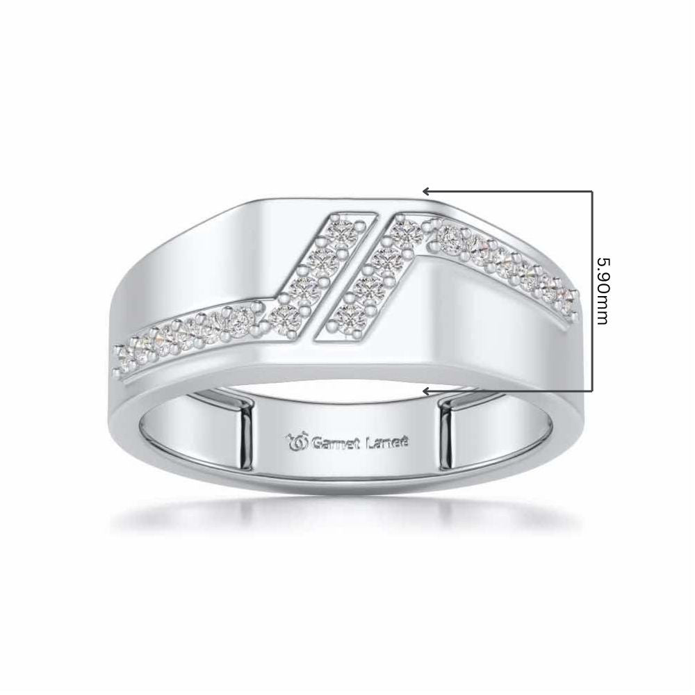 Tetris Silver Ring For Men - White Gold - Image 5