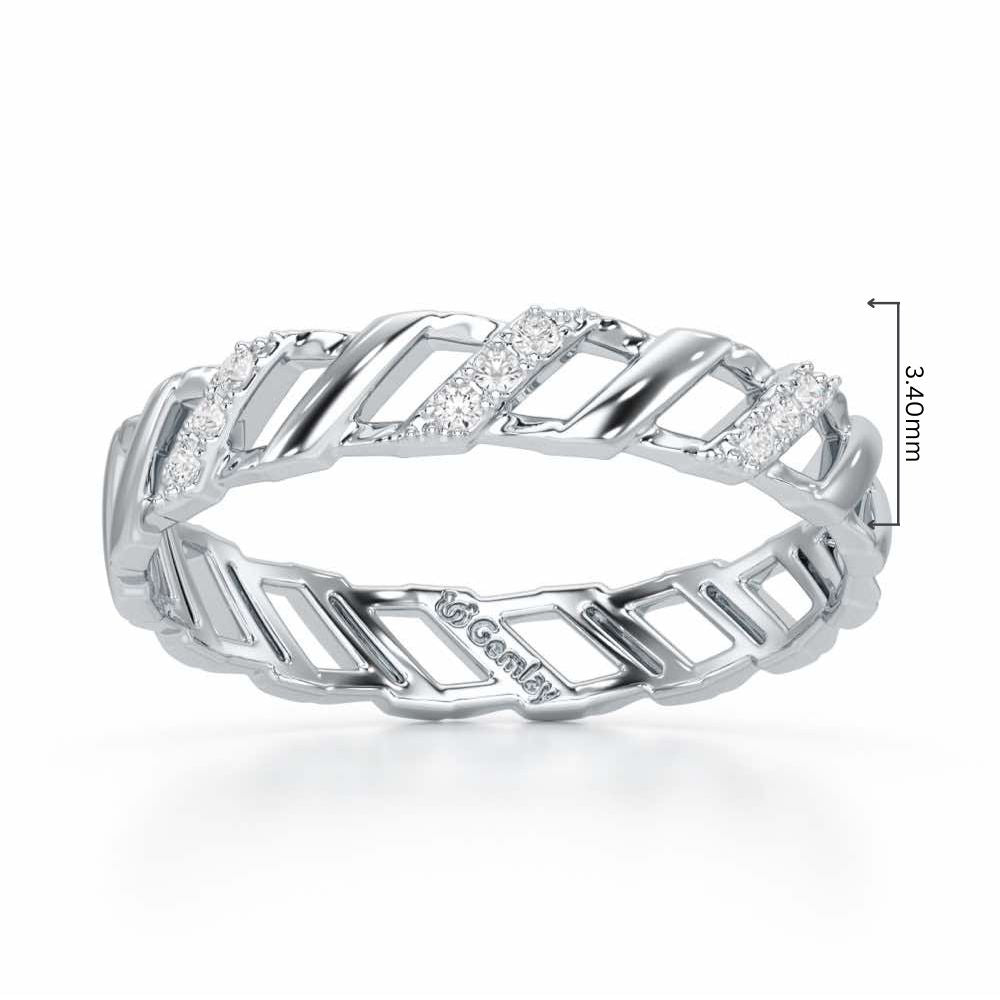 Arandele Silver Ring - White Gold - Image 2