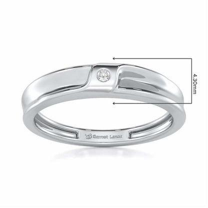 Majestic Solace Men Solitaire Ring - White Gold - Image 5