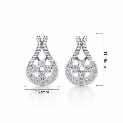 Datti Silver Earrings - White Gold - Image 4