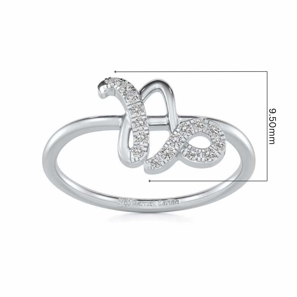 Shiny Capricorn Silver Ring - White Gold - Image 5
