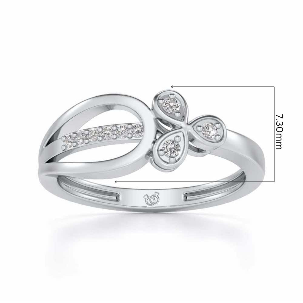 Daksha Silver Ring - White Gold - Image 5