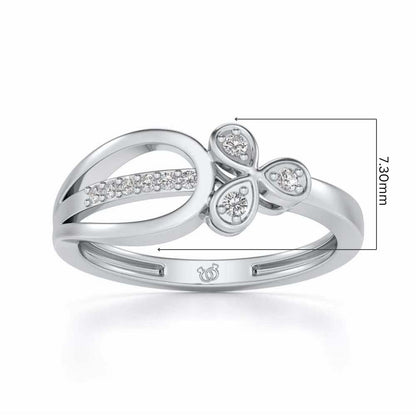 Daksha Silver Ring - White Gold - Image 5