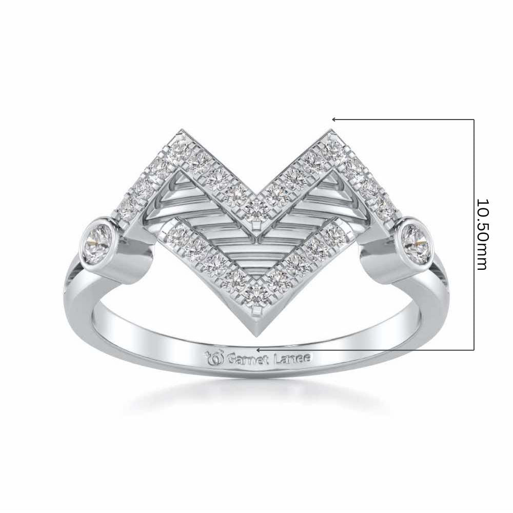 Metaverse Silver Ring - White Gold - Image 5