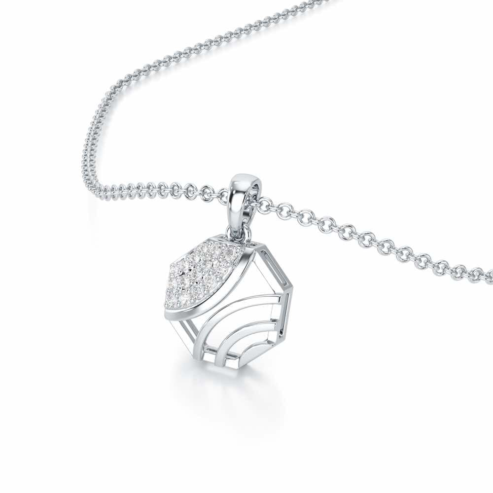Eternal Glow Silver Pendant - White Gold - Image 2