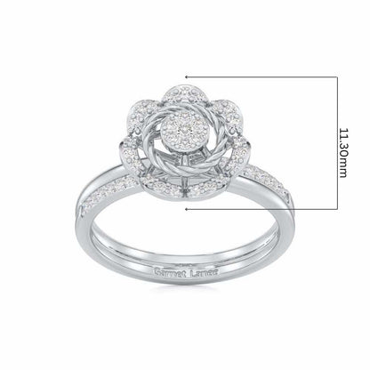 Daisy Delight Silver Ring - White Gold - Image 5