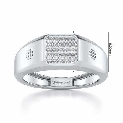 Extravagant Silver Ring For Men - White Gold - Image 5