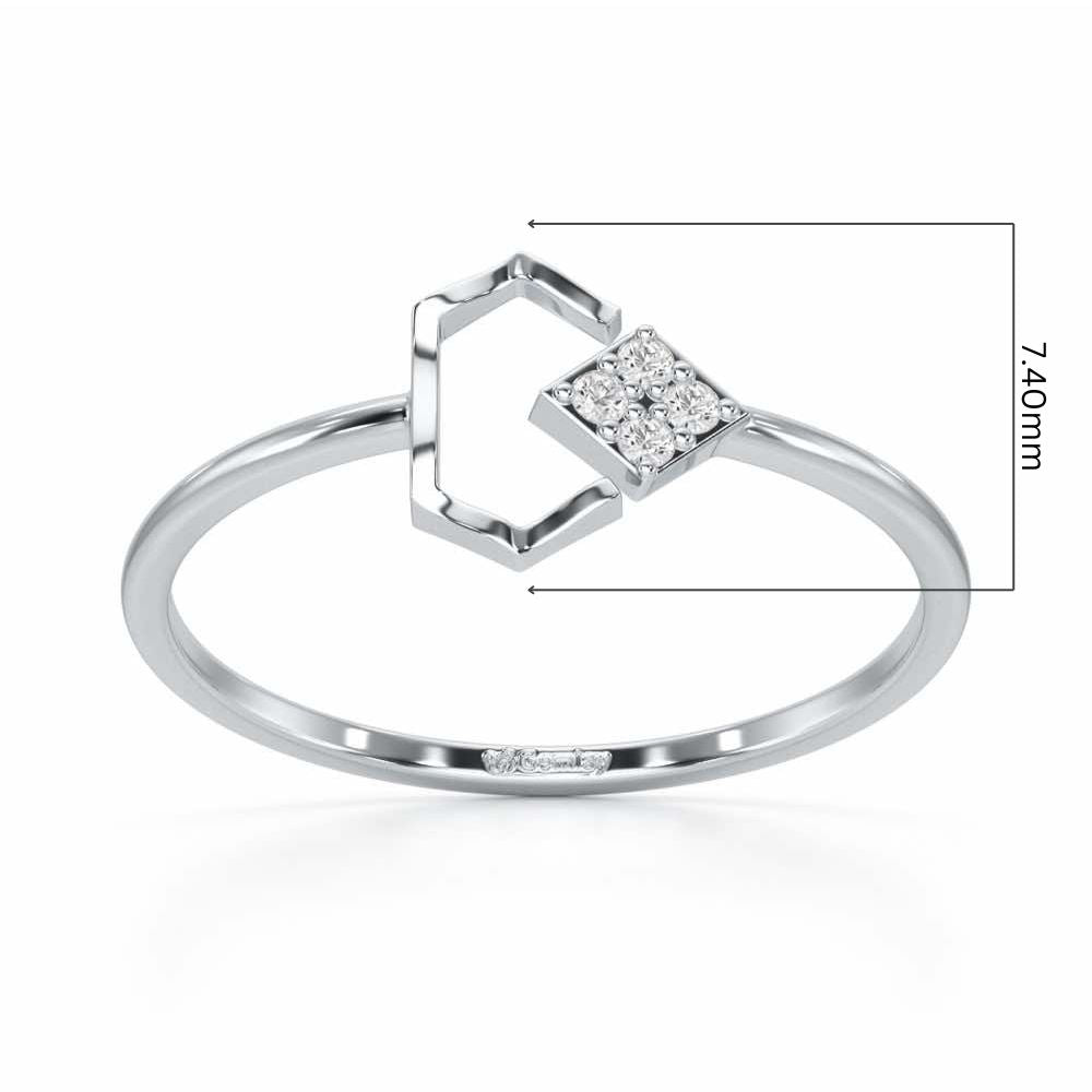 Silver Glow Silver Ring - White Gold - Image 5