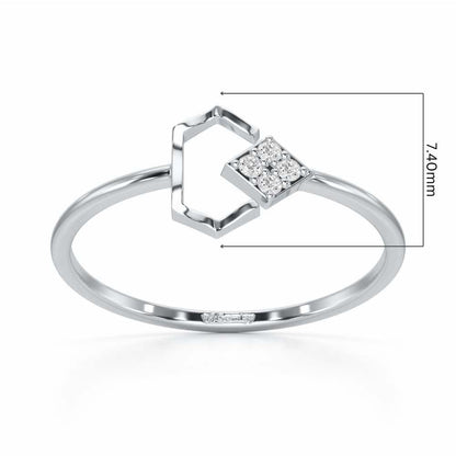 Silver Glow Silver Ring - White Gold - Image 5