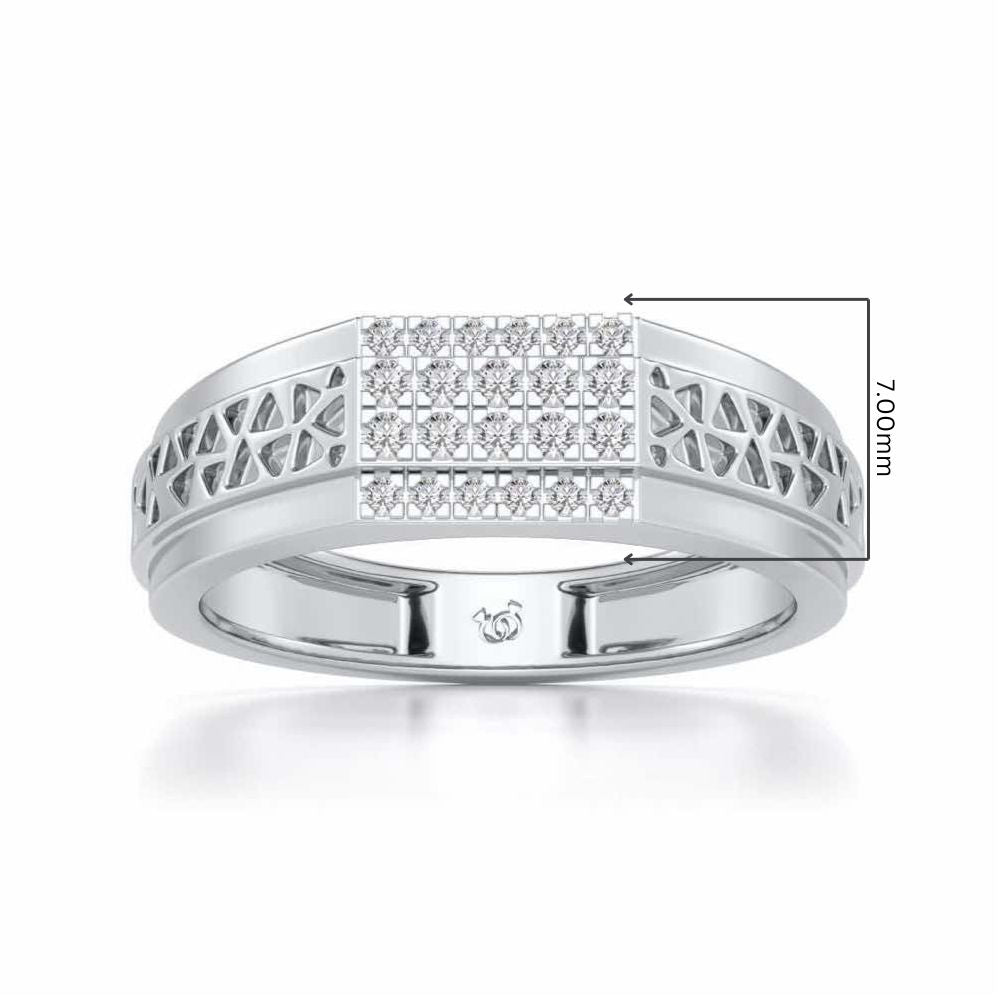 Bussiness Class Ring For Him - White Gold - Image 5