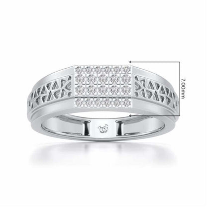 Bussiness Class Ring For Him - White Gold - Image 5